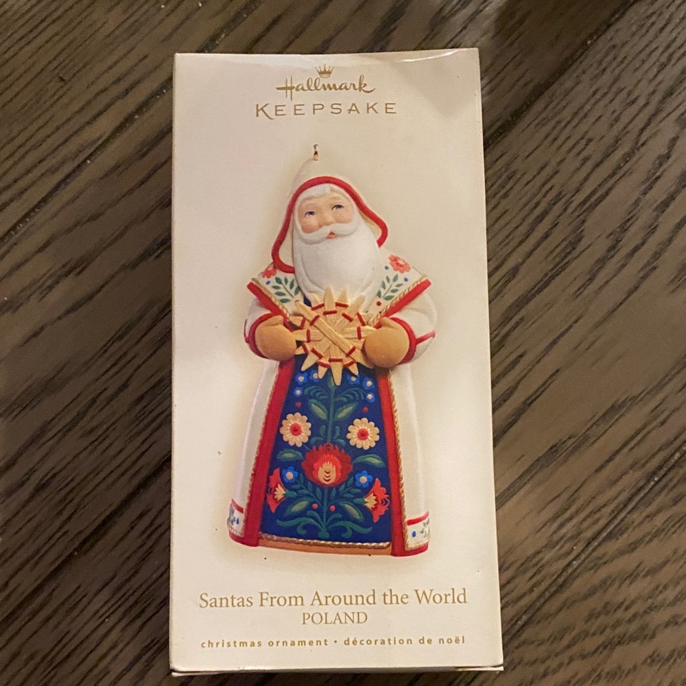 Hallmark Keepsake Santa 2007 Ornament with Red and Blue Design